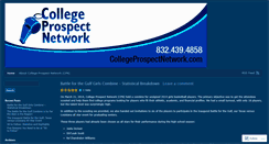 Desktop Screenshot of collegeprospectnetwork.wordpress.com