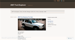 Desktop Screenshot of myfordexplorer.wordpress.com