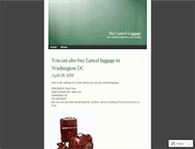 Tablet Screenshot of buylancelluggage.wordpress.com