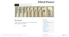 Desktop Screenshot of ethicalfinance.wordpress.com