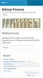 Mobile Screenshot of ethicalfinance.wordpress.com