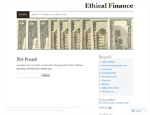 Tablet Screenshot of ethicalfinance.wordpress.com