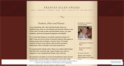 Desktop Screenshot of francesellenspeaks.wordpress.com