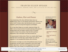 Tablet Screenshot of francesellenspeaks.wordpress.com