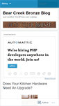 Mobile Screenshot of bearcreekbronze.wordpress.com