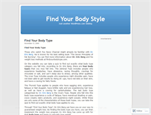 Tablet Screenshot of findyourbodystyle.wordpress.com