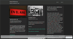 Desktop Screenshot of bibliofonico.wordpress.com