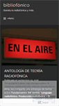 Mobile Screenshot of bibliofonico.wordpress.com