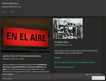 Tablet Screenshot of bibliofonico.wordpress.com