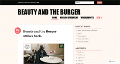 Desktop Screenshot of beautyandtheburger.wordpress.com