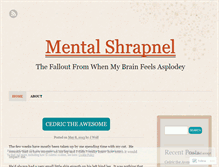 Tablet Screenshot of mentalshrapnel.wordpress.com