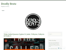 Tablet Screenshot of deadlybeatz.wordpress.com