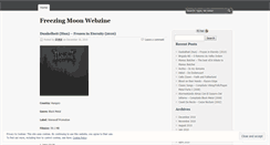 Desktop Screenshot of freezingmoonwebzine.wordpress.com