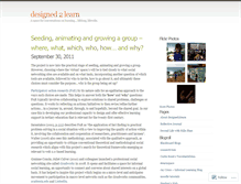 Tablet Screenshot of designed2learn.wordpress.com