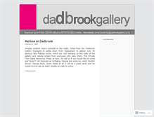 Tablet Screenshot of dadbrookgallery.wordpress.com