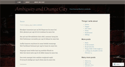 Desktop Screenshot of ambiguityandorangecity.wordpress.com