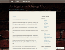 Tablet Screenshot of ambiguityandorangecity.wordpress.com