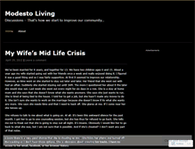 Tablet Screenshot of modestoliving.wordpress.com