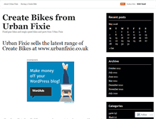 Tablet Screenshot of createbikesfromurbanfixie.wordpress.com