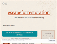 Tablet Screenshot of escapeforrestoration.wordpress.com