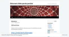Desktop Screenshot of dizionarioparoleperdute.wordpress.com