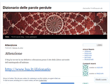 Tablet Screenshot of dizionarioparoleperdute.wordpress.com