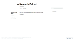 Desktop Screenshot of kennetheckert.wordpress.com