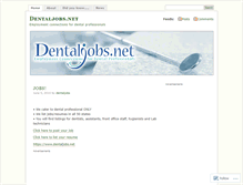 Tablet Screenshot of dentaljobs.wordpress.com