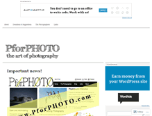 Tablet Screenshot of pforphoto.wordpress.com