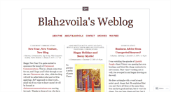 Desktop Screenshot of blah2voila.wordpress.com