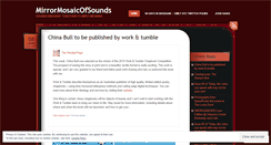 Desktop Screenshot of mirrormosaicofsounds.wordpress.com
