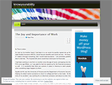 Tablet Screenshot of knowyourability.wordpress.com