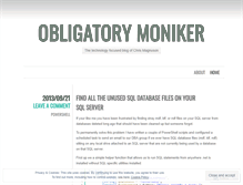 Tablet Screenshot of obligatorymoniker.wordpress.com