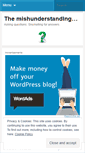 Mobile Screenshot of mishunderstanding.wordpress.com