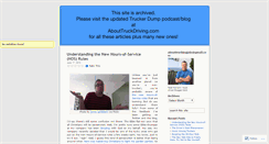 Desktop Screenshot of abouttruckingjobs.wordpress.com
