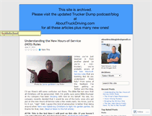 Tablet Screenshot of abouttruckingjobs.wordpress.com