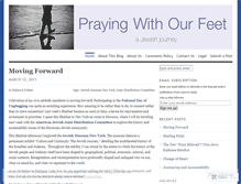 Tablet Screenshot of prayingwithourfeet.wordpress.com