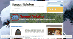 Desktop Screenshot of generasinababan.wordpress.com