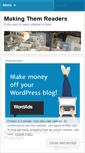 Mobile Screenshot of makingthemreaders.wordpress.com