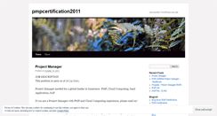 Desktop Screenshot of pmpcertification2011.wordpress.com