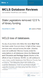 Mobile Screenshot of mclsdatabases.wordpress.com