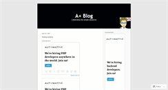 Desktop Screenshot of aplusblog.wordpress.com