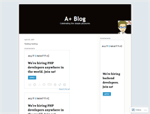 Tablet Screenshot of aplusblog.wordpress.com