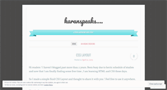 Desktop Screenshot of karanspeaks.wordpress.com