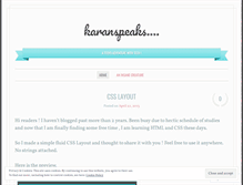 Tablet Screenshot of karanspeaks.wordpress.com