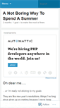 Mobile Screenshot of anotboringwaytospendasummer.wordpress.com
