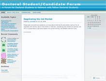 Tablet Screenshot of doctoralstudents.wordpress.com