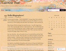 Tablet Screenshot of icanknitthat.wordpress.com