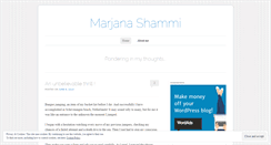 Desktop Screenshot of marjanashammi.wordpress.com