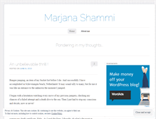 Tablet Screenshot of marjanashammi.wordpress.com